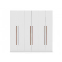 Manhattan Comfort 107GMC1 Gramercy Modern Freestanding Wardrobe Armoire Closet in White